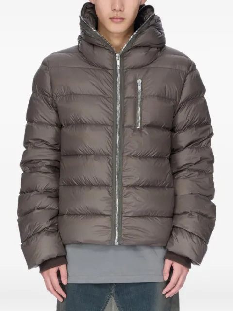 Rick Owens hooded puffer jacket Brown RU02E1722NPD1