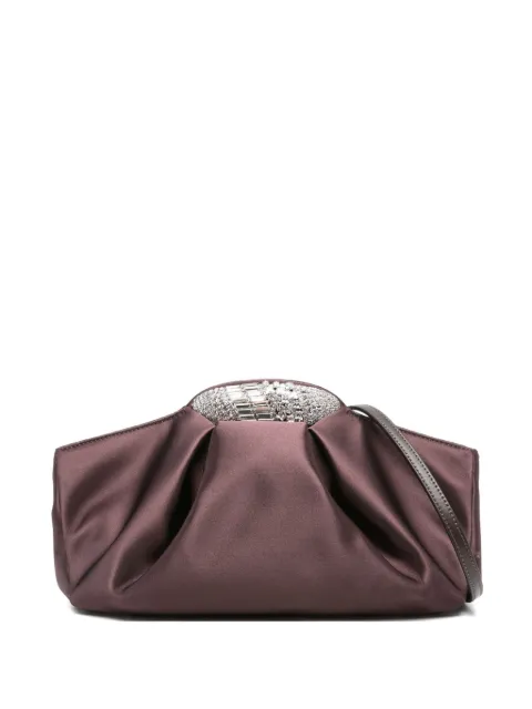 Giuseppe Zanotti crystal-embellished silk clutch Purple IB50006002