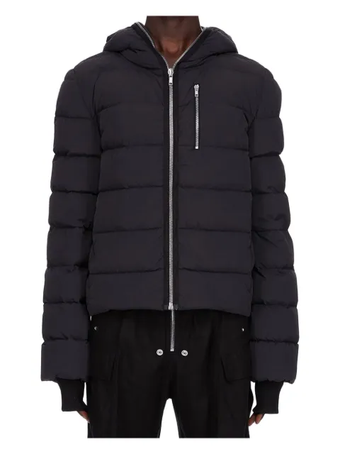Rick Owens hooded puffer jacket Black RU02E1722MTD1