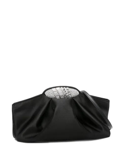 Giuseppe Zanotti crystal-embellished silk clutch Black IB50006001