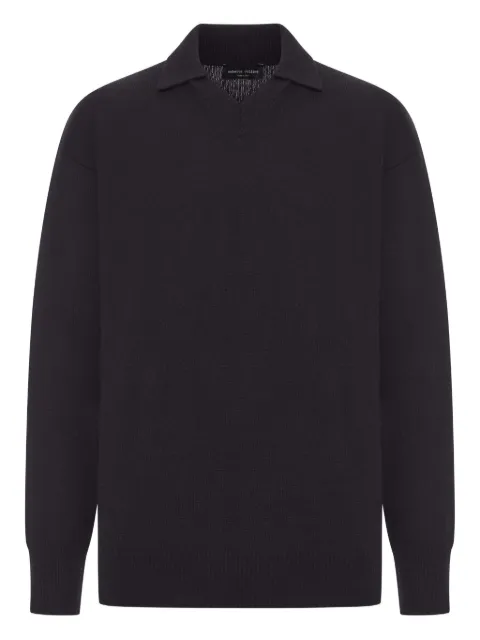 Roberto Collina polo-neck wool sweater Black 253M37104