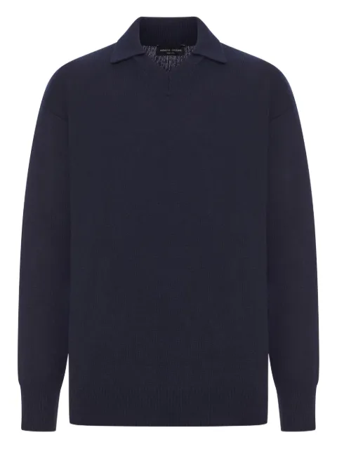 Roberto Collina polo-neck wool sweater Blue 253M37104