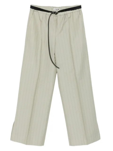 Jil Sander pinstripe trousers Green J01KA0187J40275