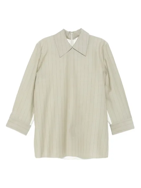 Jil Sander pinstripe panelled shirt Neutrals J02NC0277J40275