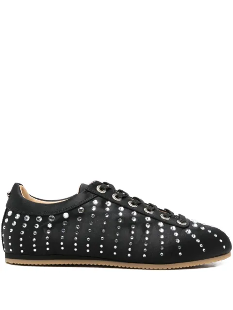 MACH & MACH crystal-embellished lace-up sneakers Black PF25S103010CRP