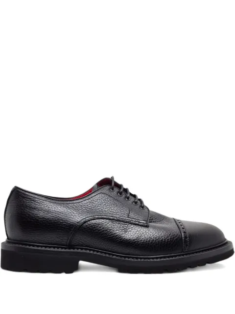 Barrett pebbled-leather derby shoes Black 242U022