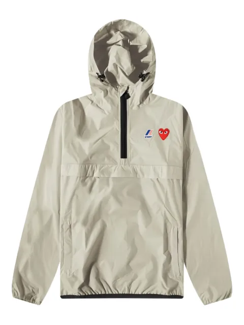 Comme Des Garçons Play x K-Way logo-patch half-zip jacket Neutrals P1J502