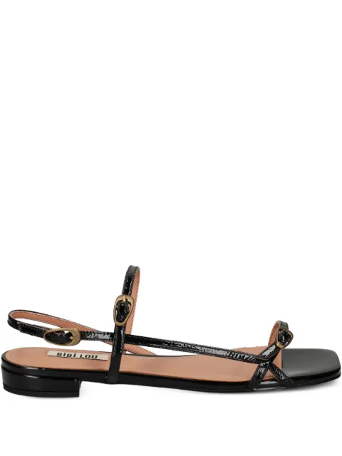 Bibi Lou buckle-detail square-toe sandals Black 673Z21VK