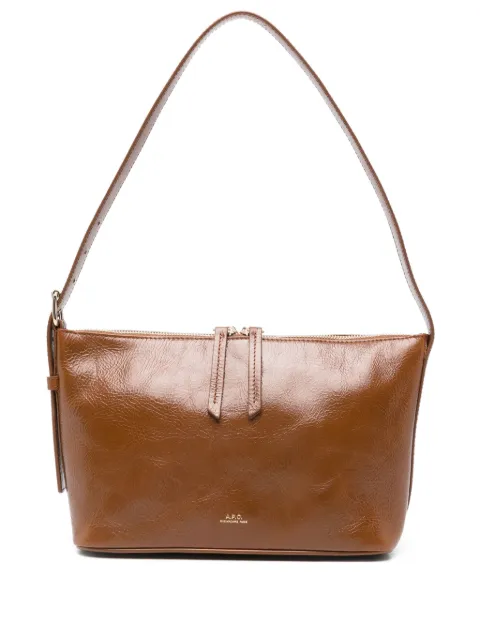 A.P.C. leather buckle-detail tote bag Brown PXCCKF61974