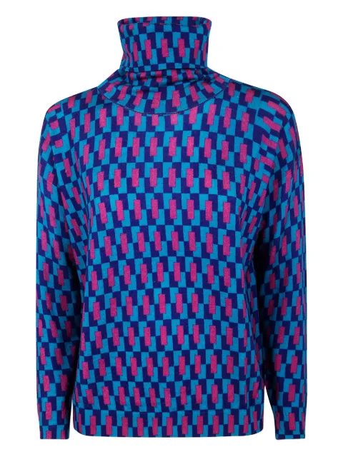 IN BED WITH YOU geometric-pattern jumper Blue VB13