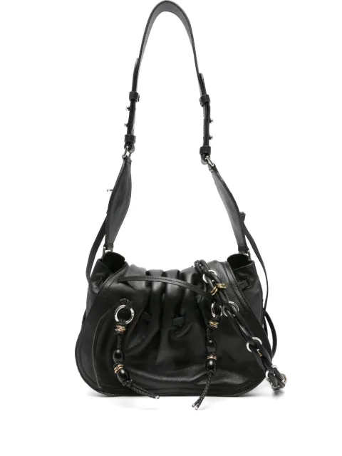 ISABEL MARANT Bolton pleated-detail drawstring shoulder bag Black PP0406FAC4C04M