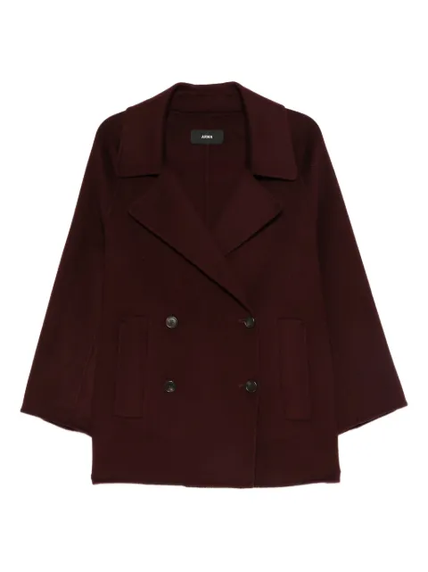 Arma double-breasted wool coat Green 01TL25601302