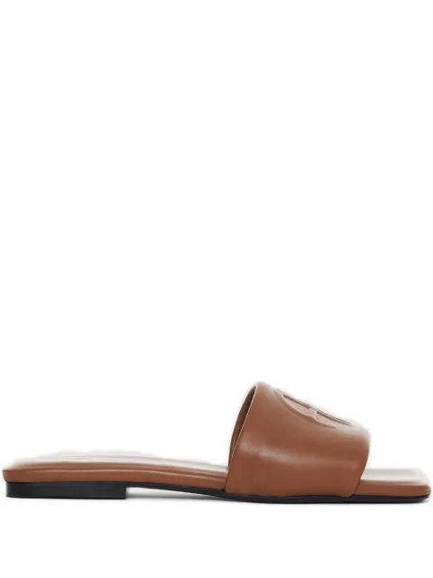 ANINE BING leather slides Brown A149100