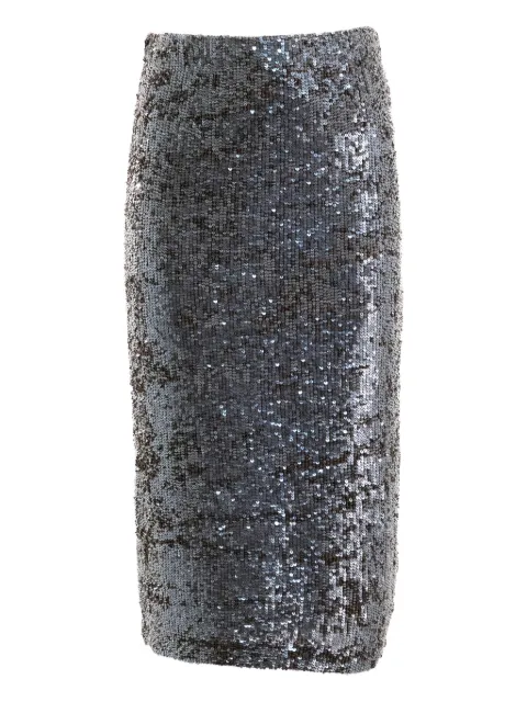 P.A.R.O.S.H. sequin-embellishment midi skirt Grey GONG25D621538
