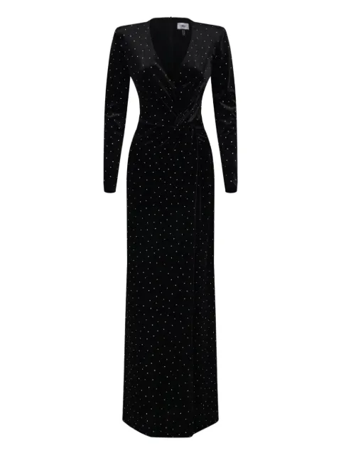 NISSA stud-embellished maxi dress Black RS16097BLACK
