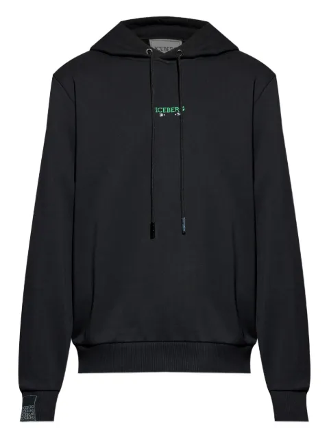 Iceberg graphic-print hoodie Black 25II1P0E0456317