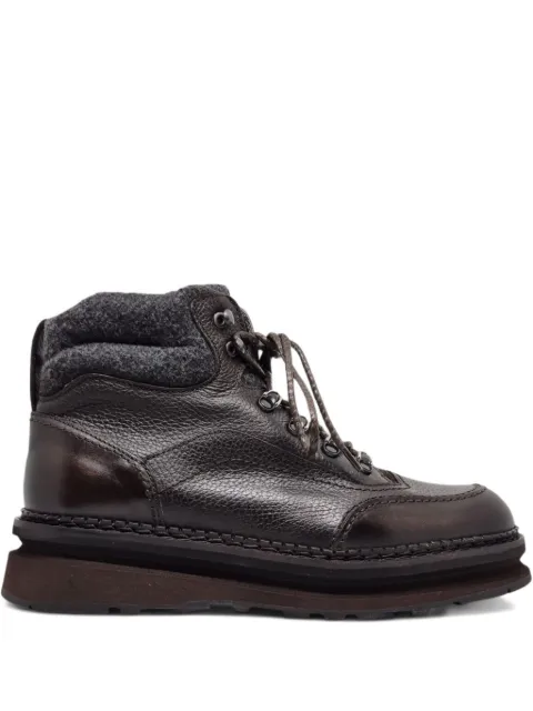 Barrett lace-up leather platform boots Brown 252U050
