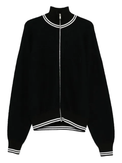 Jil Sander zip-front ribbed-trim cardigan Black J22HP0041J14789