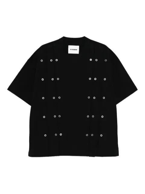 Jil Sander eyelet-detail T-shirt Black J22GC0211J20244