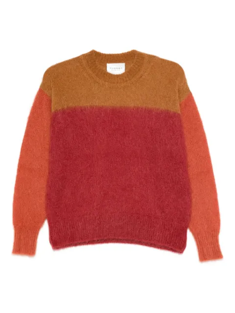 MARANT ÉTOILE colorblock wool-blend sweater Red PU0739FAC3L09E