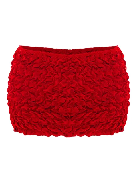 Selia Richwood Lia textured mini skirt Red LIASKIRTRED