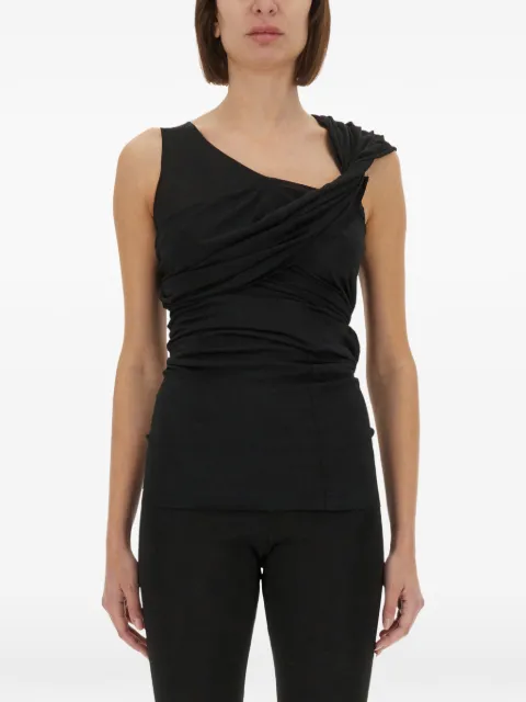 Rick Owens Lilies twisted asymmetric top Black LI01E4108CVI09