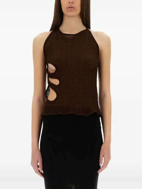 Selia Richwood Lily cut-out halter top Brown LILYTOPBROWN