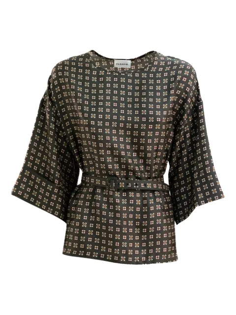 P.A.R.O.S.H. geometric-pattern blouse Black SIED313093