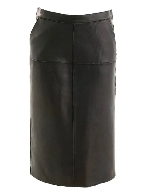 P.A.R.O.S.H. leather midi skirt Black MACIOCK25WD620647S