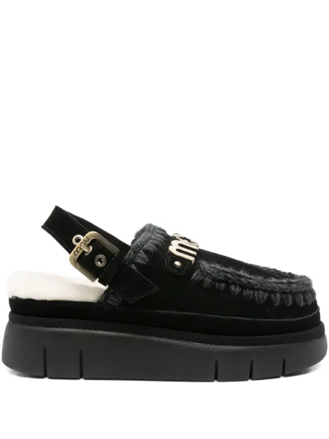 Mou Bounce slingback platform mules Black MUFW531026A