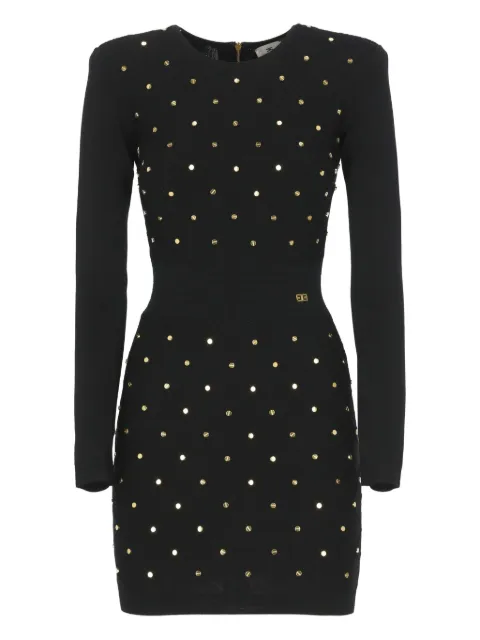Elisabetta Franchi mini polka dot dress Black AM25S57E2