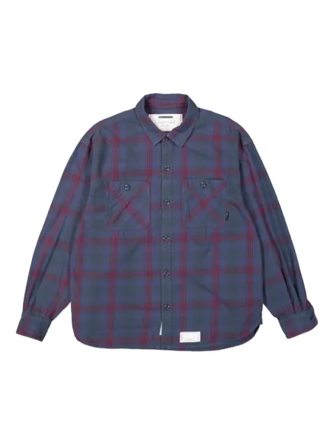 Neighborhood Savage tartan-check shirt Blue 251AQNHSHM01