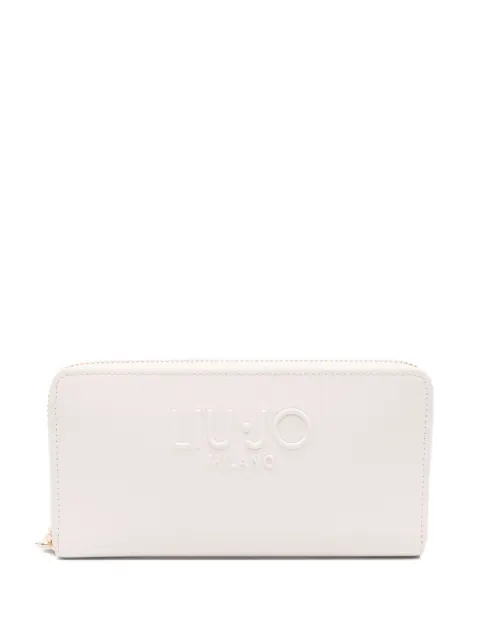 LIU JO embossed-logo zip-around wallet Pink AF5170E008
