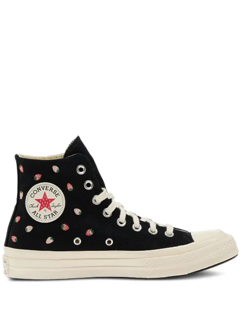 Converse strawberry-embroidered sneakers Black A14944C