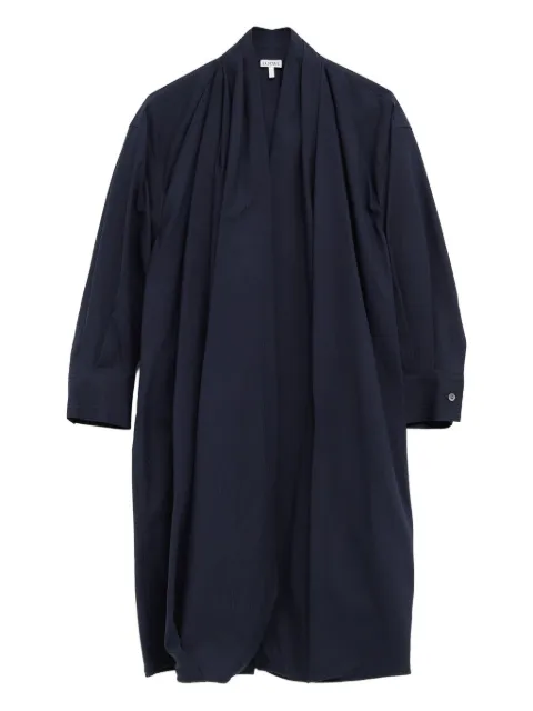 LOEWE pinstripe draped dress Blue S540Y09XTU
