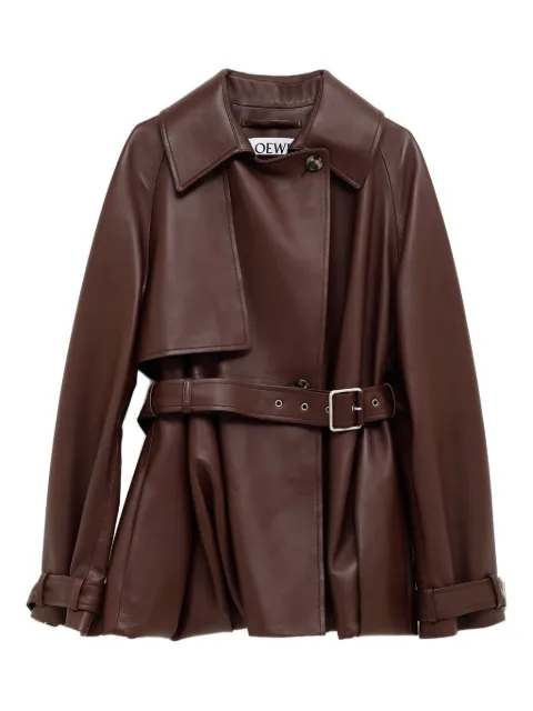 LOEWE belted leather jacket Brown S540Y34L59