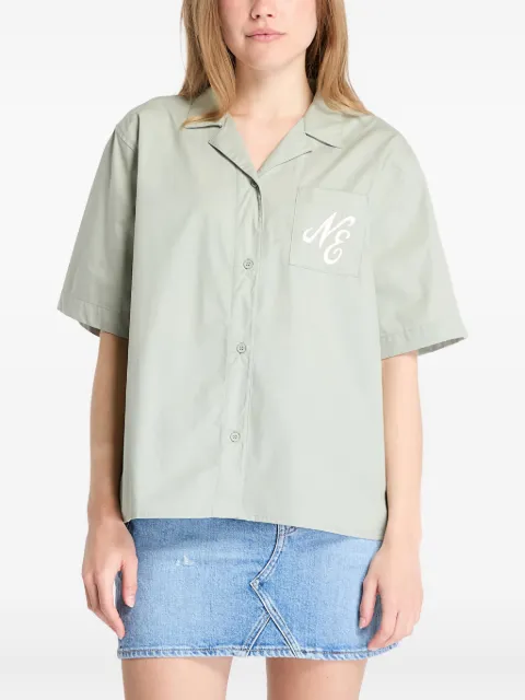 NEW ERA CAP logo-embroidered short-sleeve shirt Green 60596532