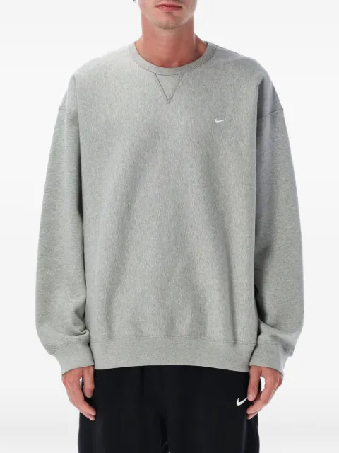 Nike Swoosh embroidery crew-neck sweatshirt Grey HV1086