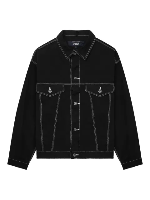 Comme des Garçons Homme contrast-stitching denim jacket Black HPJ014