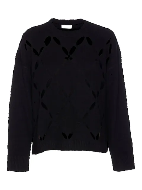 LIU JO cut-out crew-neck sweater Black MF5039MS009