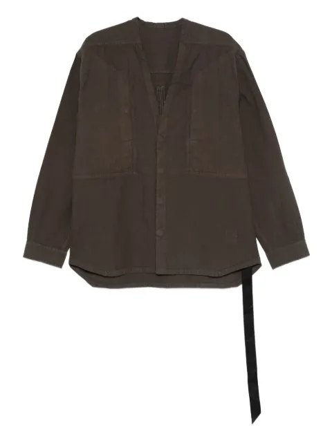 Rick Owens DRKSHDW button-fastening cotton shirt Brown DU02E7298CL