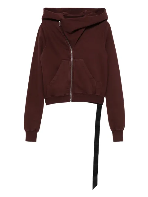 Rick Owens DRKSHDW zip-up hoodie Red DS02E7247F