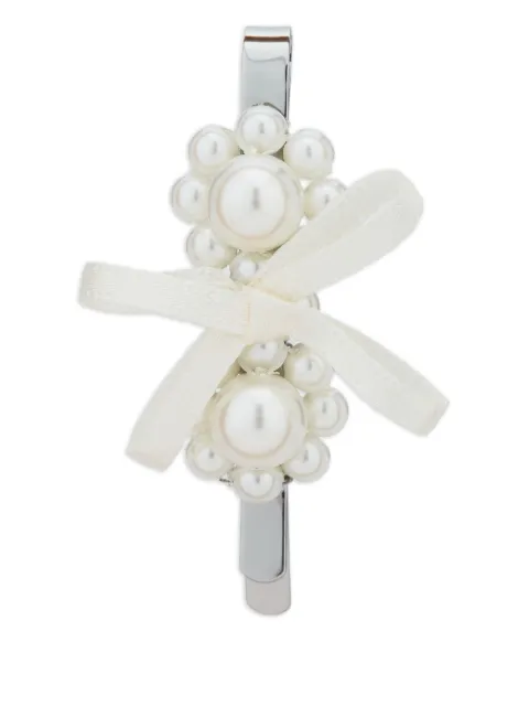 Simone Rocha pearl bow hair clip White CLP550904F25