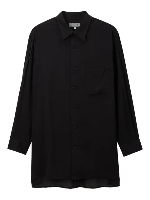 Yohji Yamamoto long-sleeve button-down shirt Black HLB07200