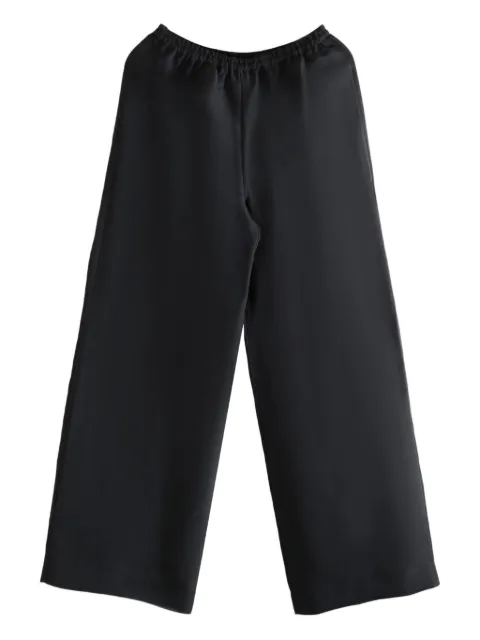 The Row elastic-waist silk trousers Black 8893W3952