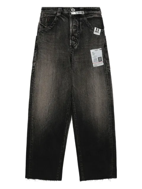 Maison MIHARA YASUHIRO raw-cut wide-leg jeans Black K15PT343