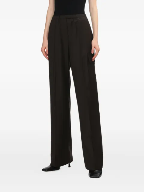 Helmut Lang elastic-waist cargo trousers Brown P06HW201