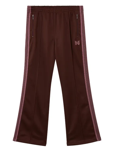 Needles logo-embroidered track pants Brown RW318