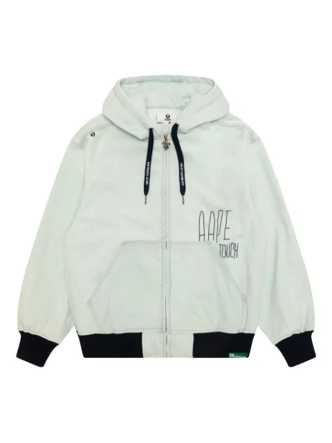 AAPE BY *A BATHING APE® hooded zip jacket Blue ALJ7646XXP