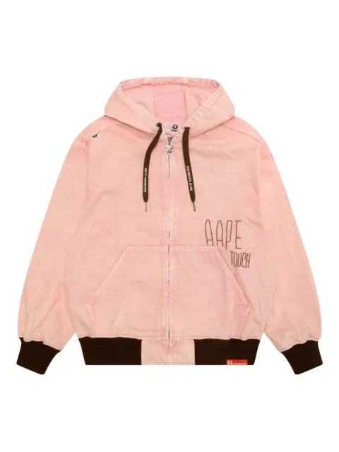AAPE BY *A BATHING APE® hooded zip jacket Pink ALJ7646XAP